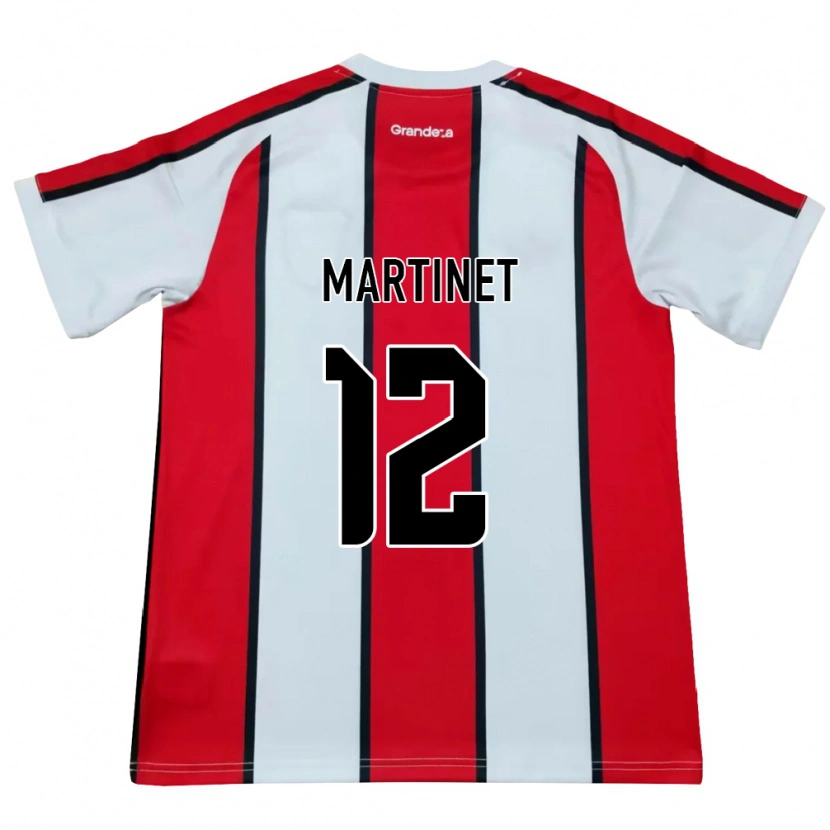 Danxen Donna Maglia Jeremías Martinet #12 Bianco Rosso Nero Kit Gara Away 2026/27 Maglietta