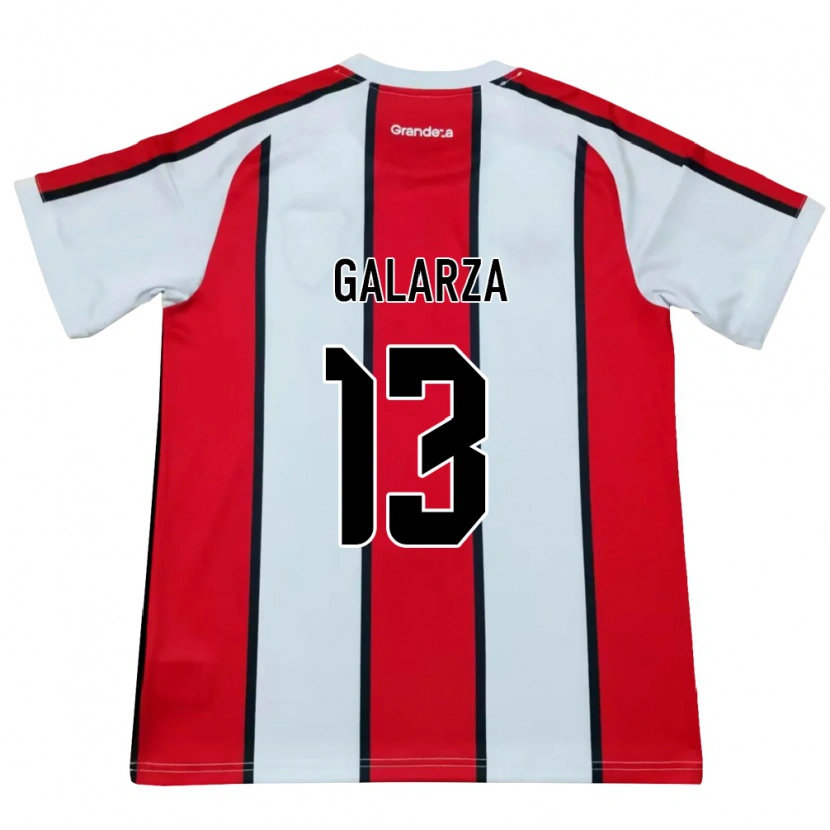 Danxen Donna Maglia Tomás Galarza #13 Bianco Rosso Nero Kit Gara Away 2026/27 Maglietta