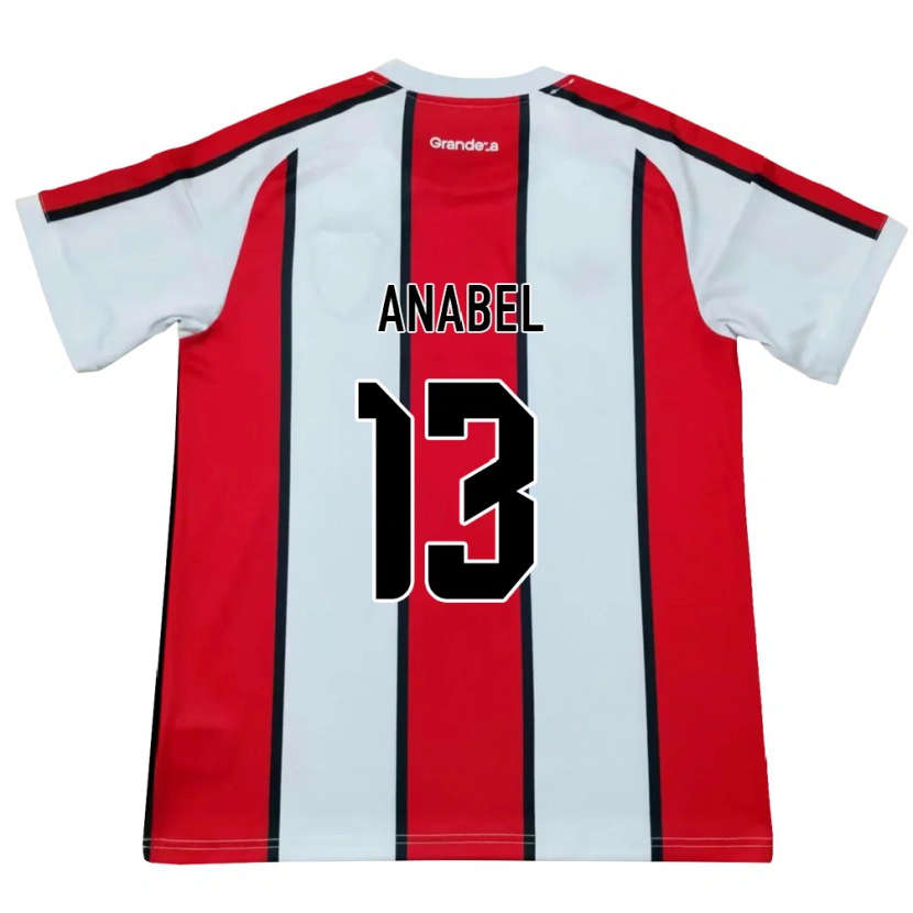 Danxen Donna Maglia Giuliana Anabel González Ranzuglia #13 Bianco Rosso Nero Kit Gara Away 2026/27 Maglietta