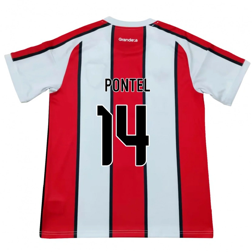 Danxen Donna Maglia Daniela Pontel #14 Bianco Rosso Nero Kit Gara Away 2026/27 Maglietta