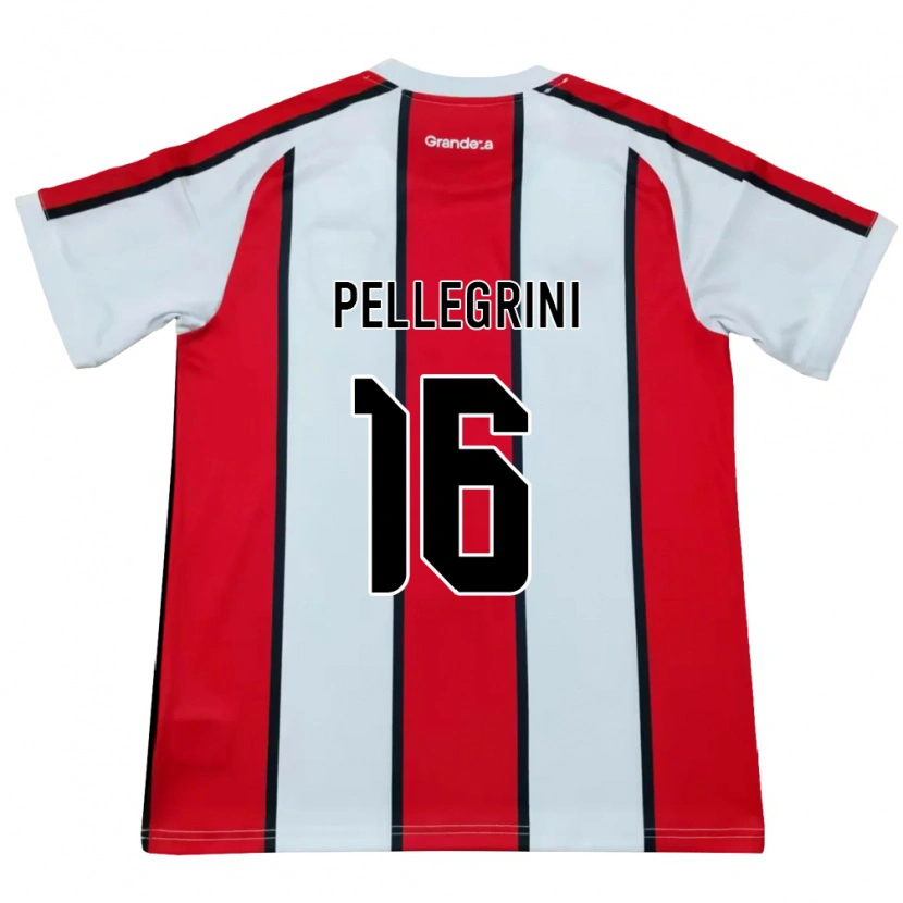 Danxen Donna Maglia Thiago Pellegrini #16 Bianco Rosso Nero Kit Gara Away 2026/27 Maglietta
