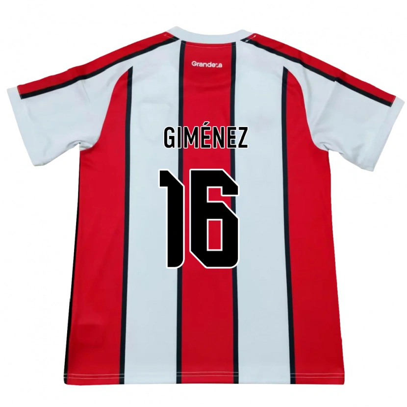 Danxen Donna Maglia Bautista Giménez #16 Bianco Rosso Nero Kit Gara Away 2026/27 Maglietta
