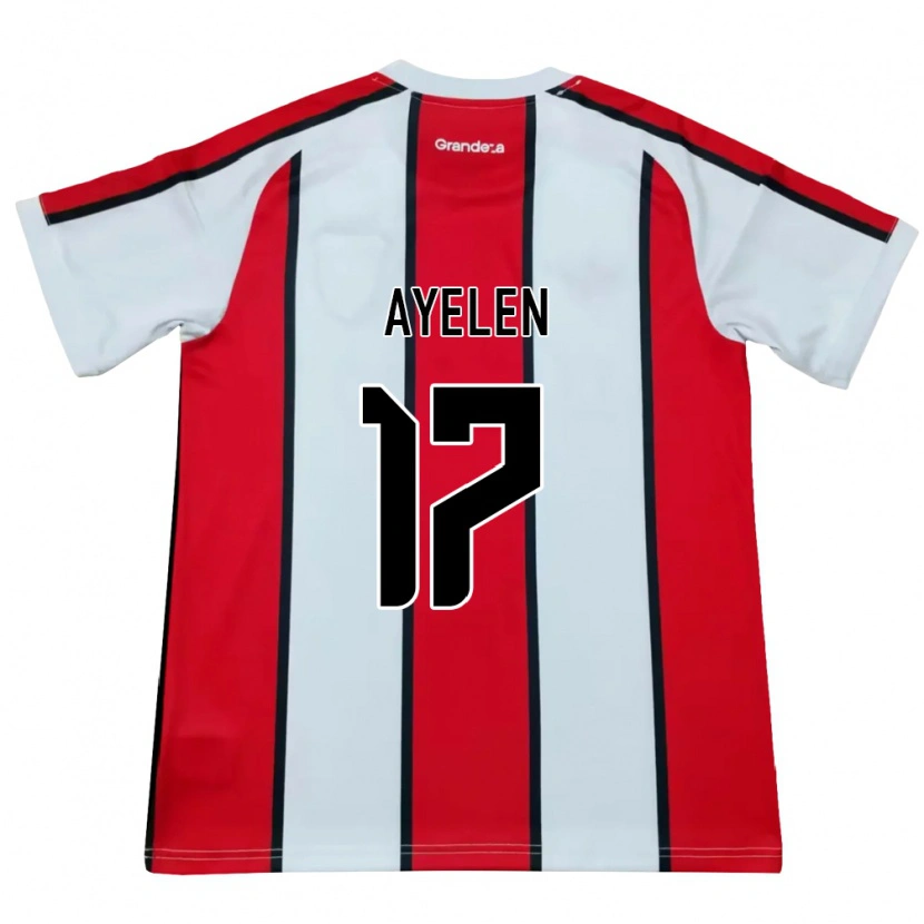 Danxen Donna Maglia Stephanie Ayelén Melgarejo #17 Bianco Rosso Nero Kit Gara Away 2026/27 Maglietta
