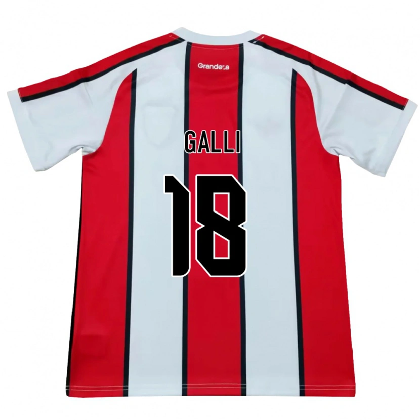 Danxen Donna Maglia Ludmila Galli #18 Bianco Rosso Nero Kit Gara Away 2026/27 Maglietta