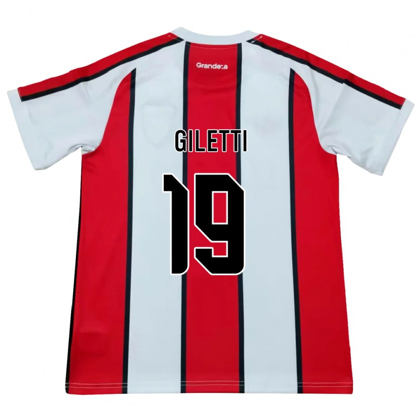 Danxen Donna Maglia Santino Giletti #19 Bianco Rosso Nero Kit Gara Away 2026/27 Maglietta