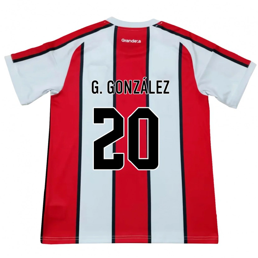 Danxen Donna Maglia Giovanni González #20 Bianco Rosso Nero Kit Gara Away 2026/27 Maglietta
