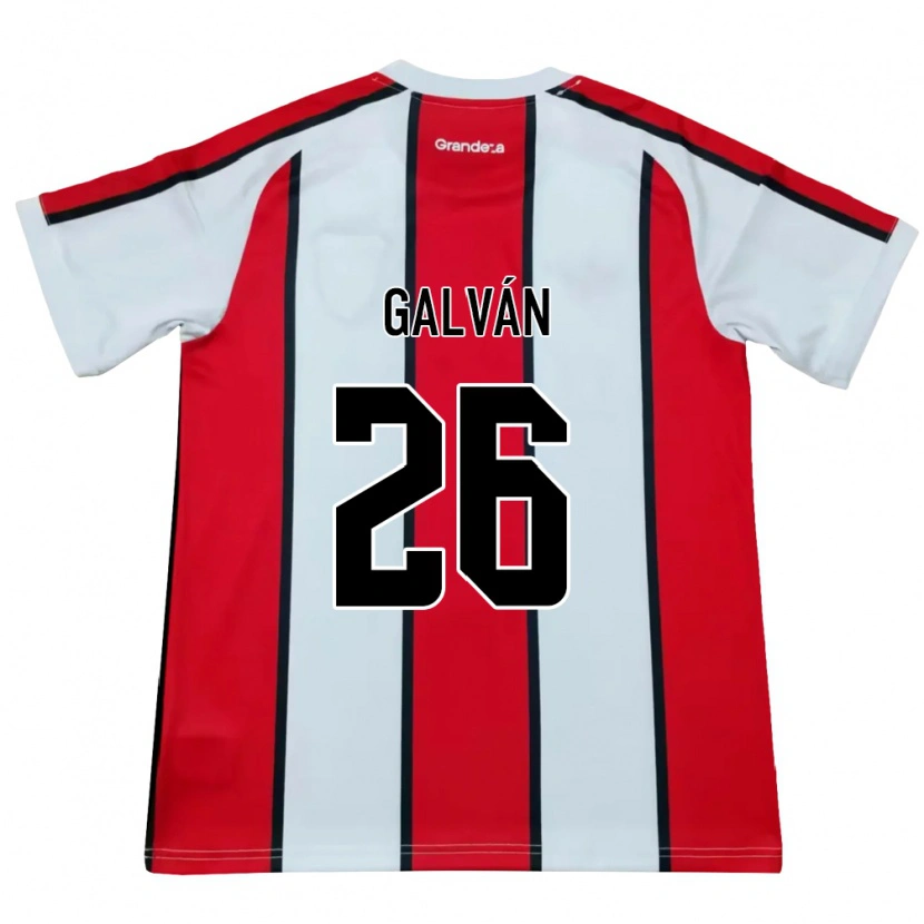 Danxen Donna Maglia Tomás Galván #26 Bianco Rosso Nero Kit Gara Away 2026/27 Maglietta