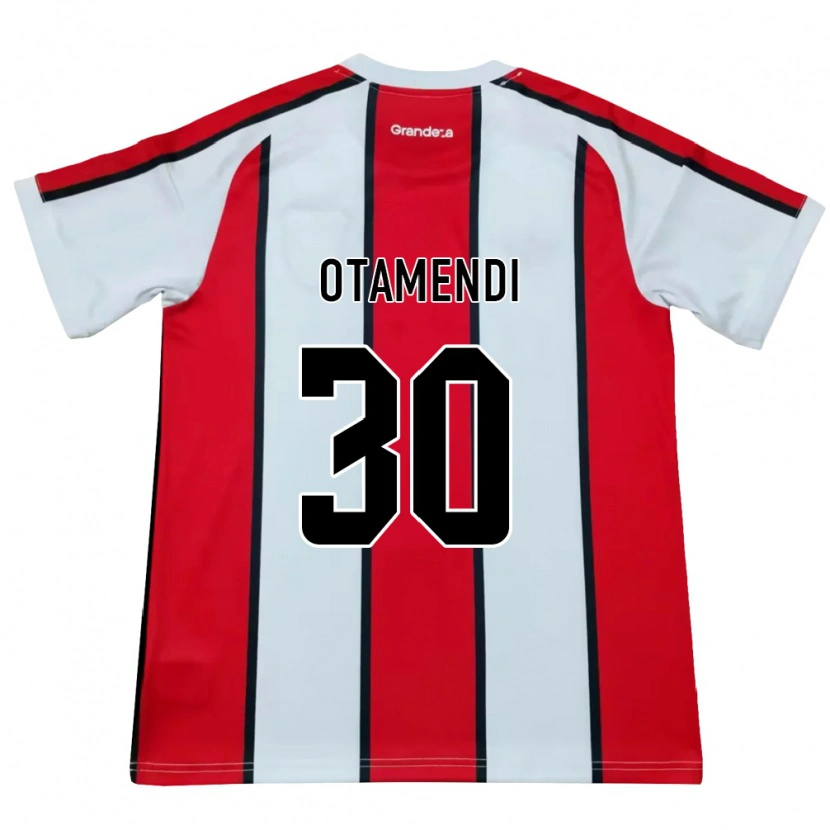 Danxen Donna Maglia Nicolás Otamendi #30 Bianco Rosso Nero Kit Gara Away 2026/27 Maglietta