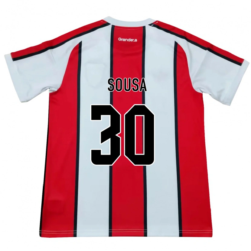 Danxen Donna Maglia Ludmila Sousa #30 Bianco Rosso Nero Kit Gara Away 2026/27 Maglietta