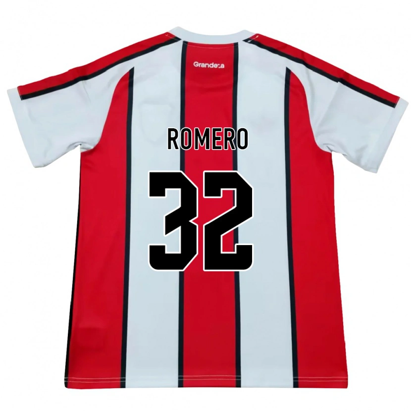 Danxen Donna Maglia Julieta Romero #32 Bianco Rosso Nero Kit Gara Away 2026/27 Maglietta