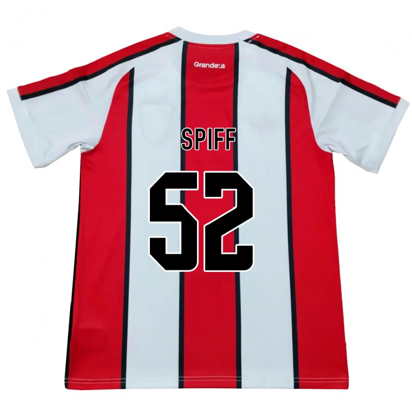 Danxen Donna Maglia Jonathan Spiff #52 Bianco Rosso Nero Kit Gara Away 2026/27 Maglietta