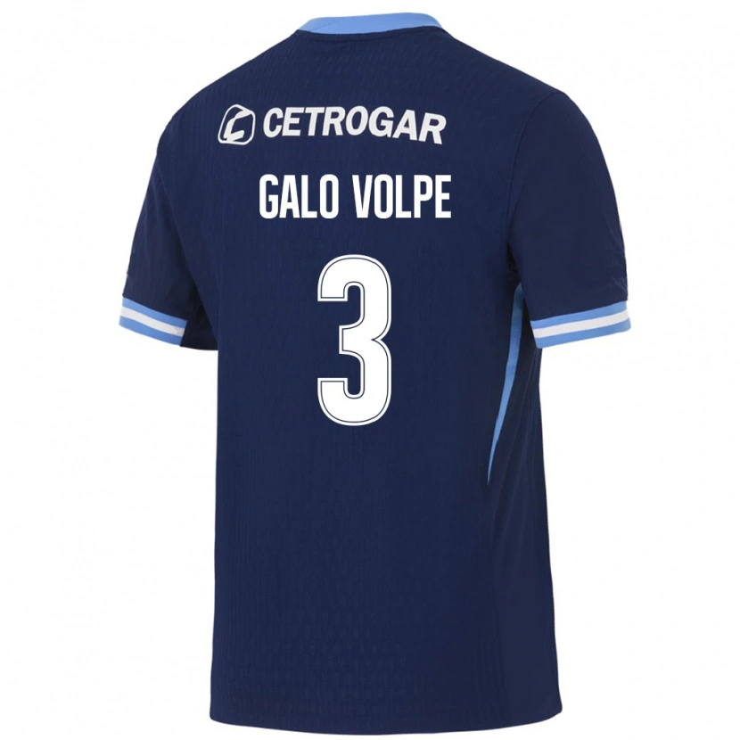 Danxen Donna Maglia Galo Volpe #3 Blu Reale Azzurro Chiaro Bianco Kit Gara Away 2026/27 Maglietta