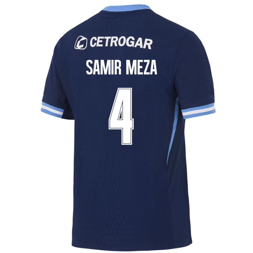 Danxen Donna Maglia Samir Meza #4 Blu Reale Azzurro Chiaro Bianco Kit Gara Away 2026/27 Maglietta