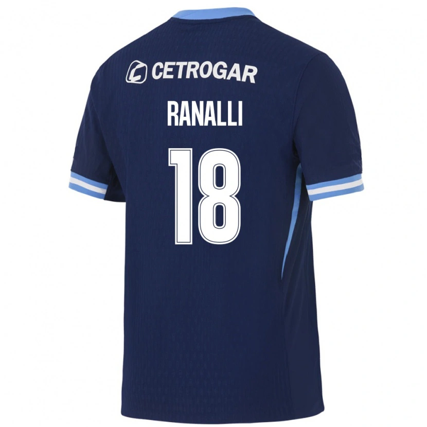 Danxen Donna Maglia Santiago Ranalli #18 Blu Reale Azzurro Chiaro Bianco Kit Gara Away 2026/27 Maglietta