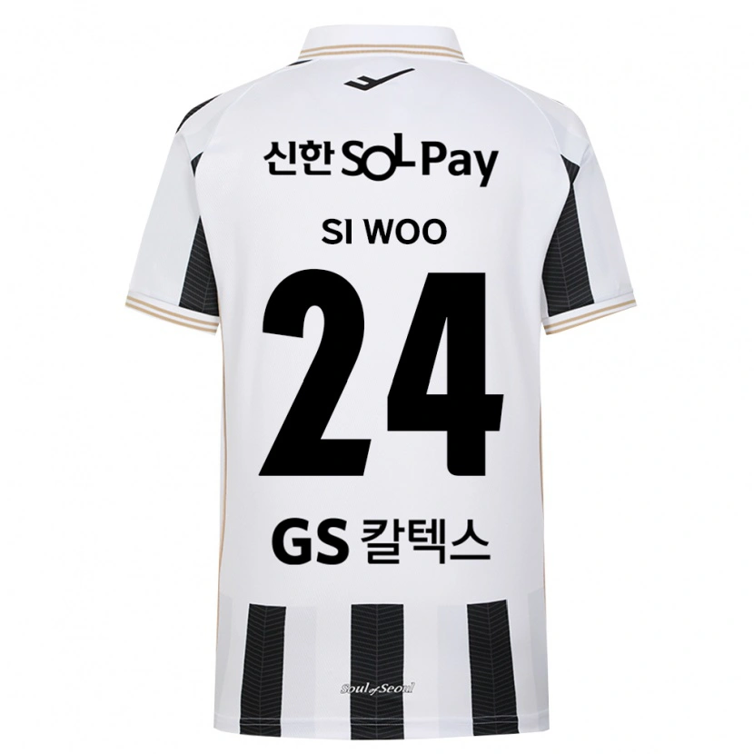 Danxen Donna Maglia Si-Woo Kang #24 Bianco Nero Kit Gara Away 2026/27 Maglietta