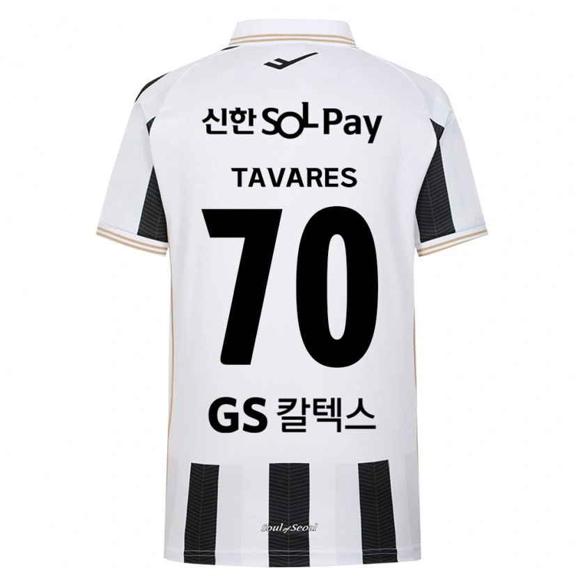 Danxen Donna Maglia Ronaldo Tavares #70 Bianco Nero Kit Gara Away 2026/27 Maglietta