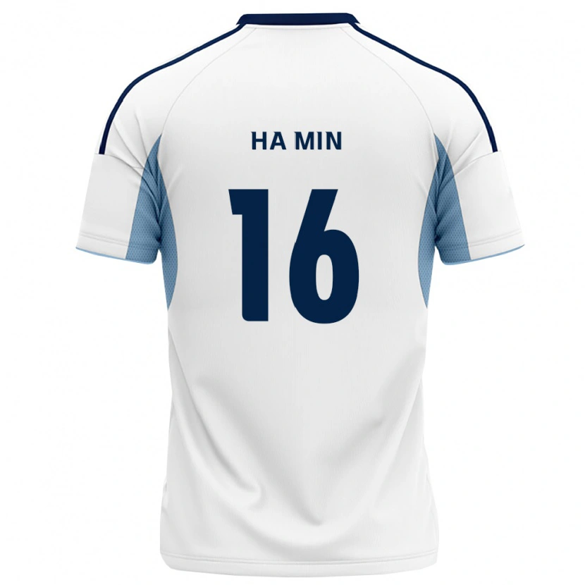 Danxen Donna Maglia Ha-Min Kim #16 Blu Reale Bianco Kit Gara Away 2026/27 Maglietta