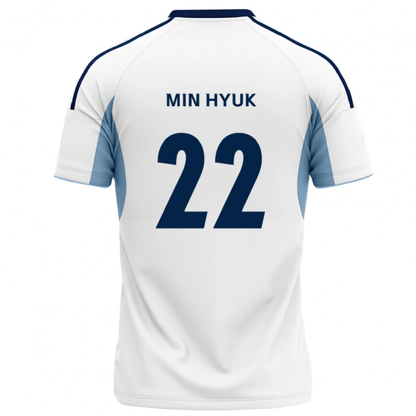 Danxen Donna Maglia Min-Hyuk Lee #22 Blu Reale Bianco Kit Gara Away 2026/27 Maglietta