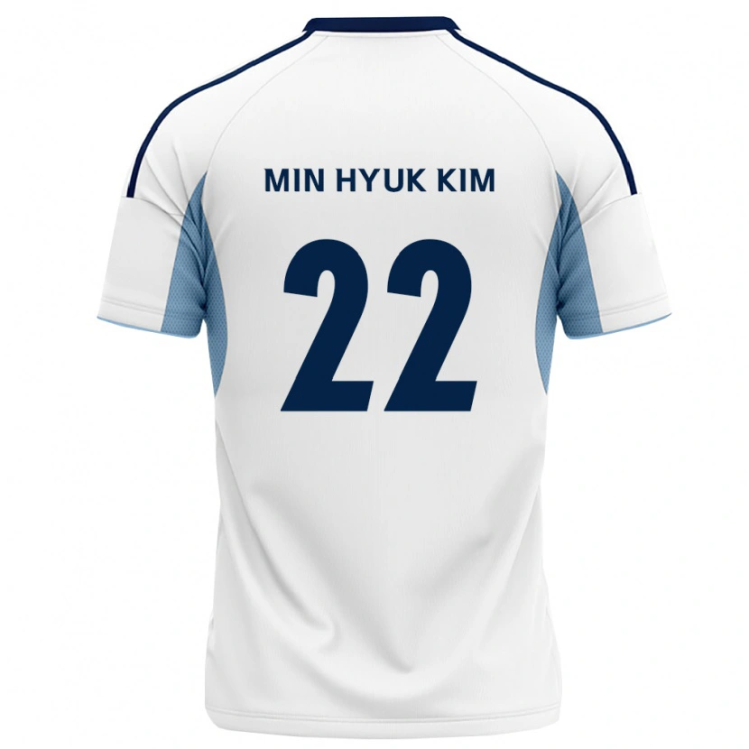 Danxen Donna Maglia Min-Hyuk Kim #22 Blu Reale Bianco Kit Gara Away 2026/27 Maglietta