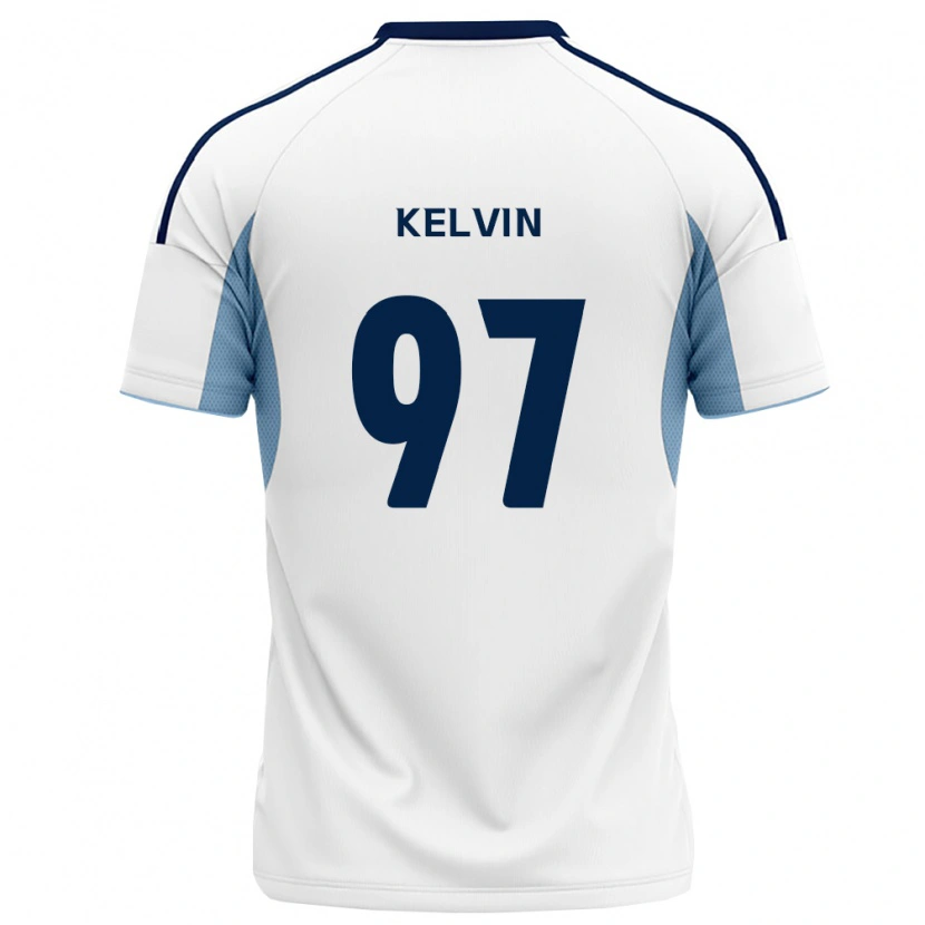 Danxen Donna Maglia Kelvin #97 Blu Reale Bianco Kit Gara Away 2026/27 Maglietta