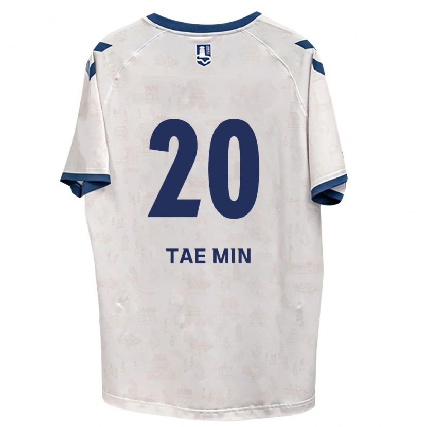 Danxen Donna Maglia Tae-Min Kim #20 Blu Reale Bianco Kit Gara Away 2026/27 Maglietta