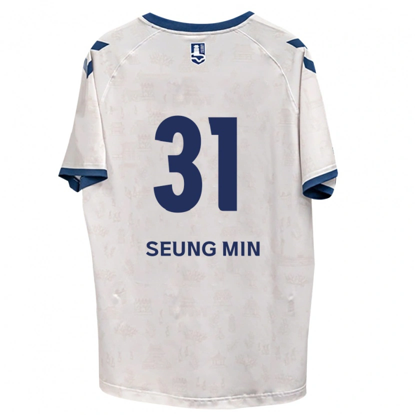 Danxen Donna Maglia Seung-Min Baek #31 Blu Reale Bianco Kit Gara Away 2026/27 Maglietta