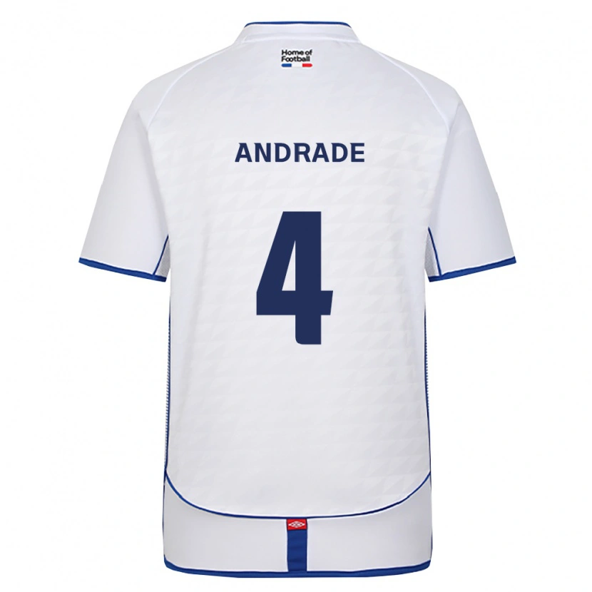 Danxen Donna Maglia Léo Andrade #4 Nero Bianco Rosso Kit Gara Away 2026/27 Maglietta