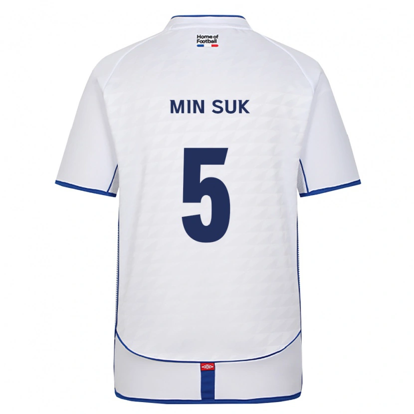 Danxen Donna Maglia Min Suk #5 Nero Bianco Rosso Kit Gara Away 2026/27 Maglietta