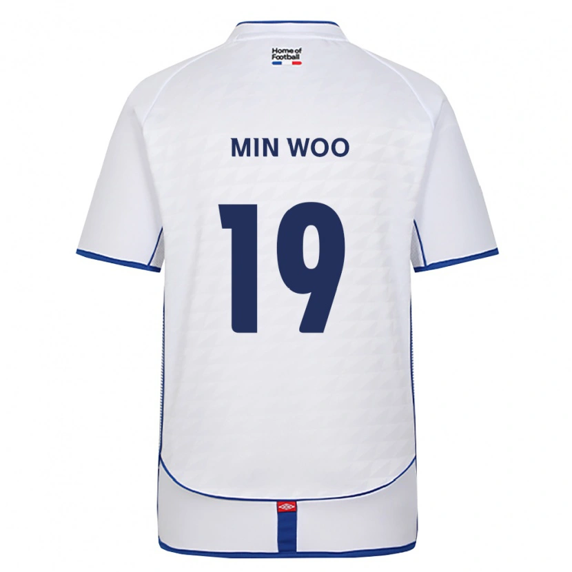 Danxen Donna Maglia Min-Woo Kim #19 Nero Bianco Rosso Kit Gara Away 2026/27 Maglietta