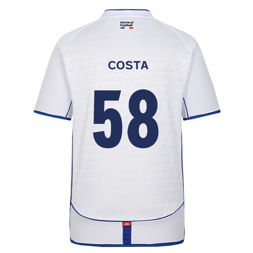Danxen Donna Maglia Bruno Costa #58 Nero Bianco Rosso Kit Gara Away 2026/27 Maglietta
