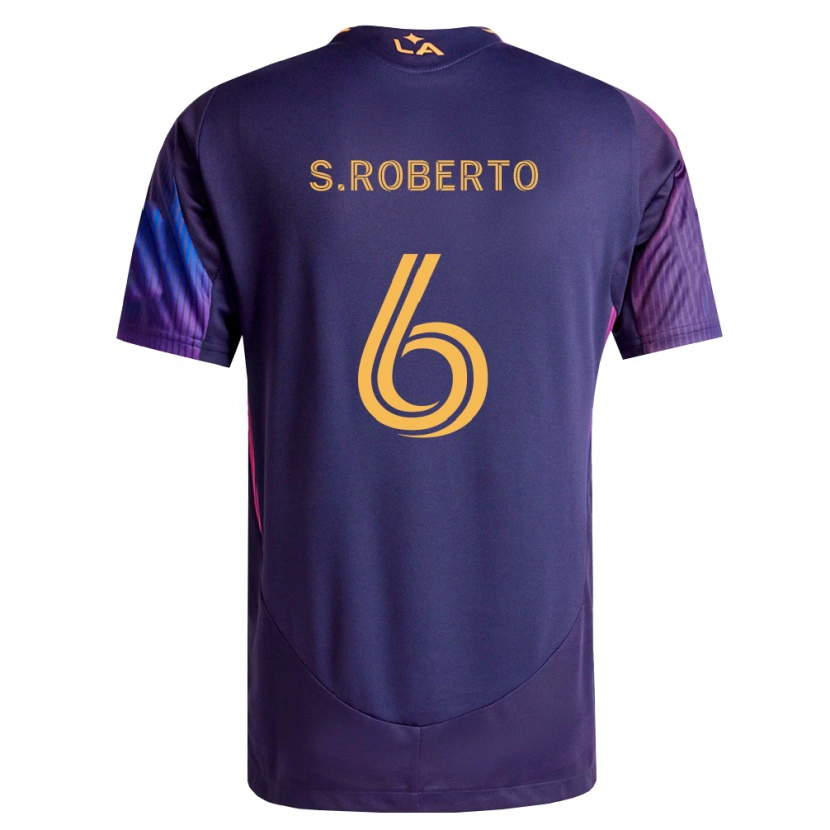 Danxen Donna Maglia Sergi Roberto #6 Viola Scuro Giallo Kit Gara Away 2026/27 Maglietta
