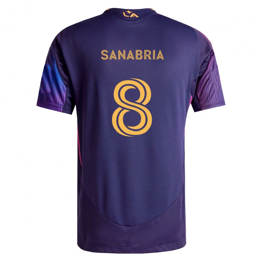 Danxen Donna Maglia Lucas Sanabria #8 Viola Scuro Giallo Kit Gara Away 2026/27 Maglietta