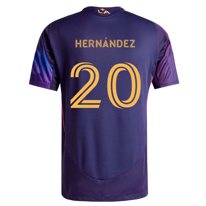 Danxen Donna Maglia Roberto Hernández #20 Viola Scuro Giallo Kit Gara Away 2026/27 Maglietta