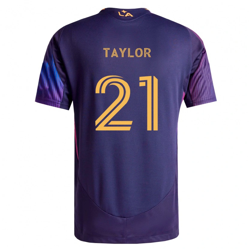 Danxen Donna Maglia Robert Taylor #21 Viola Scuro Giallo Kit Gara Away 2026/27 Maglietta