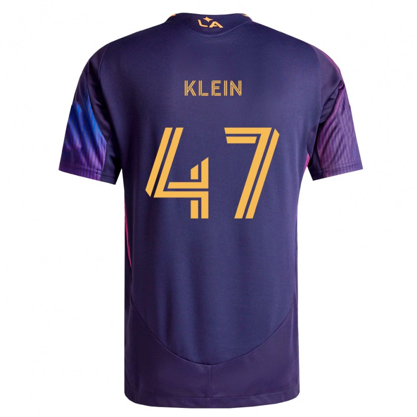 Danxen Donna Maglia Carson Klein #47 Viola Scuro Giallo Kit Gara Away 2026/27 Maglietta