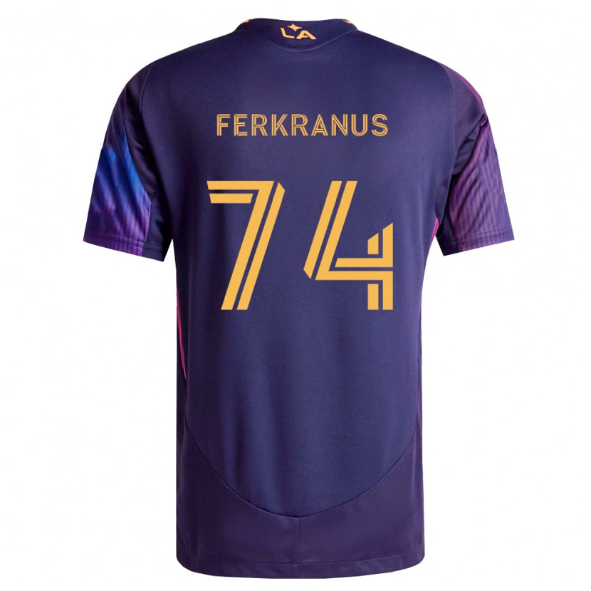 Danxen Donna Maglia Marcus Ferkranus #74 Viola Scuro Giallo Kit Gara Away 2026/27 Maglietta