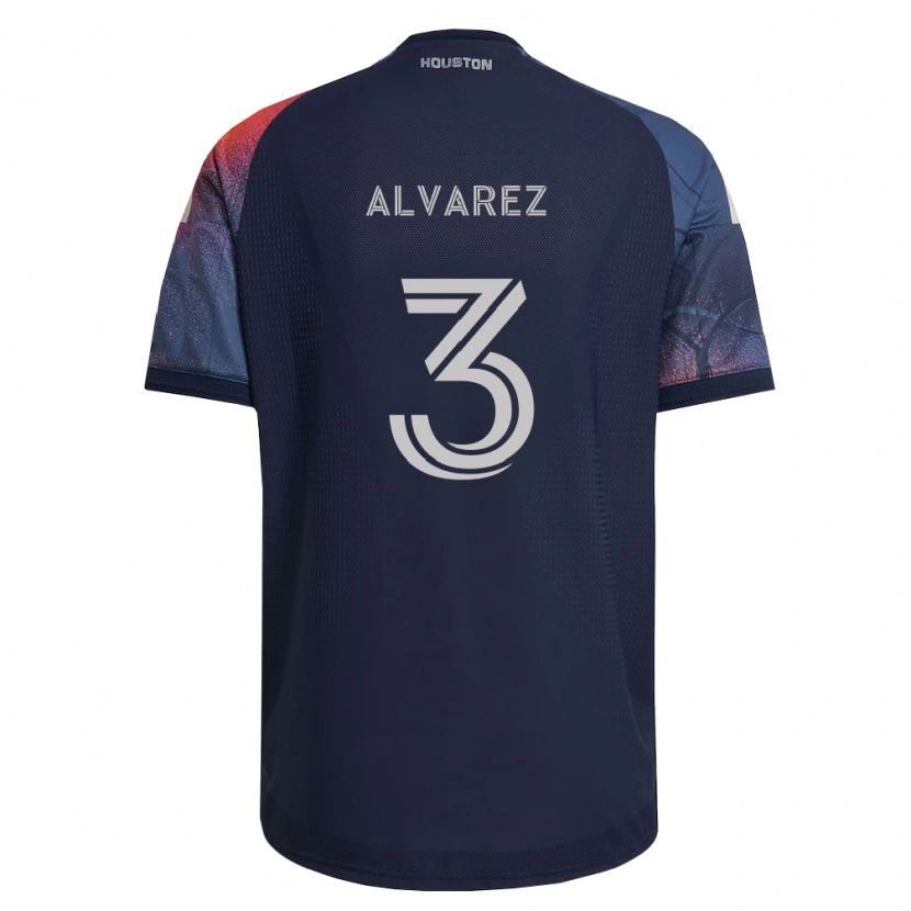 Danxen Donna Maglia Santiago Alvarez #3 Blu Scuro Bianco Arancio Kit Gara Away 2026/27 Maglietta