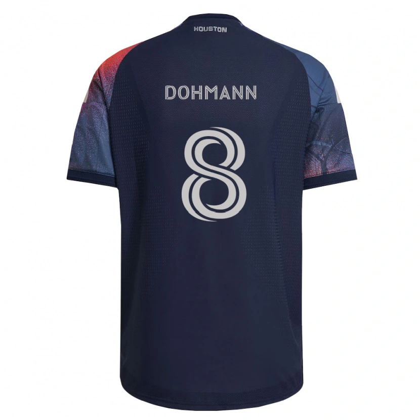 Danxen Donna Maglia Gustavo Abreu Dohmann #8 Blu Scuro Bianco Arancio Kit Gara Away 2026/27 Maglietta