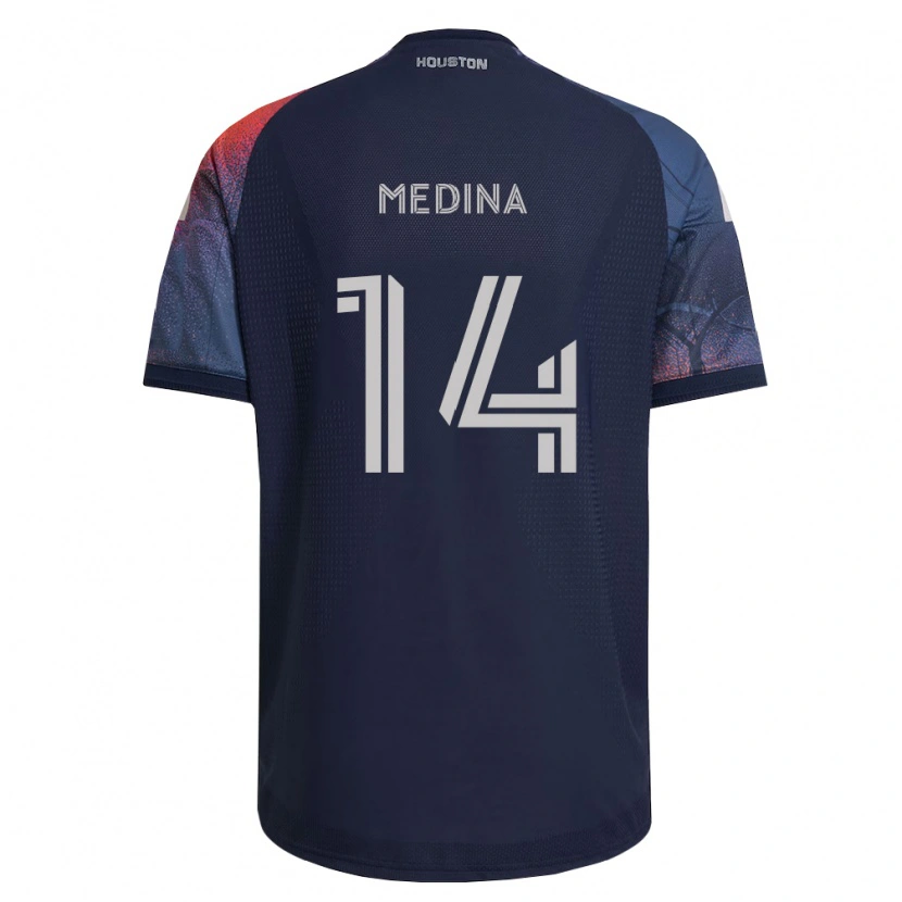 Danxen Donna Maglia Jeferson Medina #14 Blu Scuro Bianco Arancio Kit Gara Away 2026/27 Maglietta