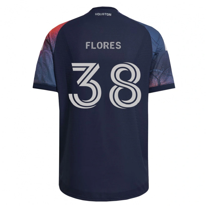 Danxen Donna Maglia Omar Flores #38 Blu Scuro Bianco Arancio Kit Gara Away 2026/27 Maglietta