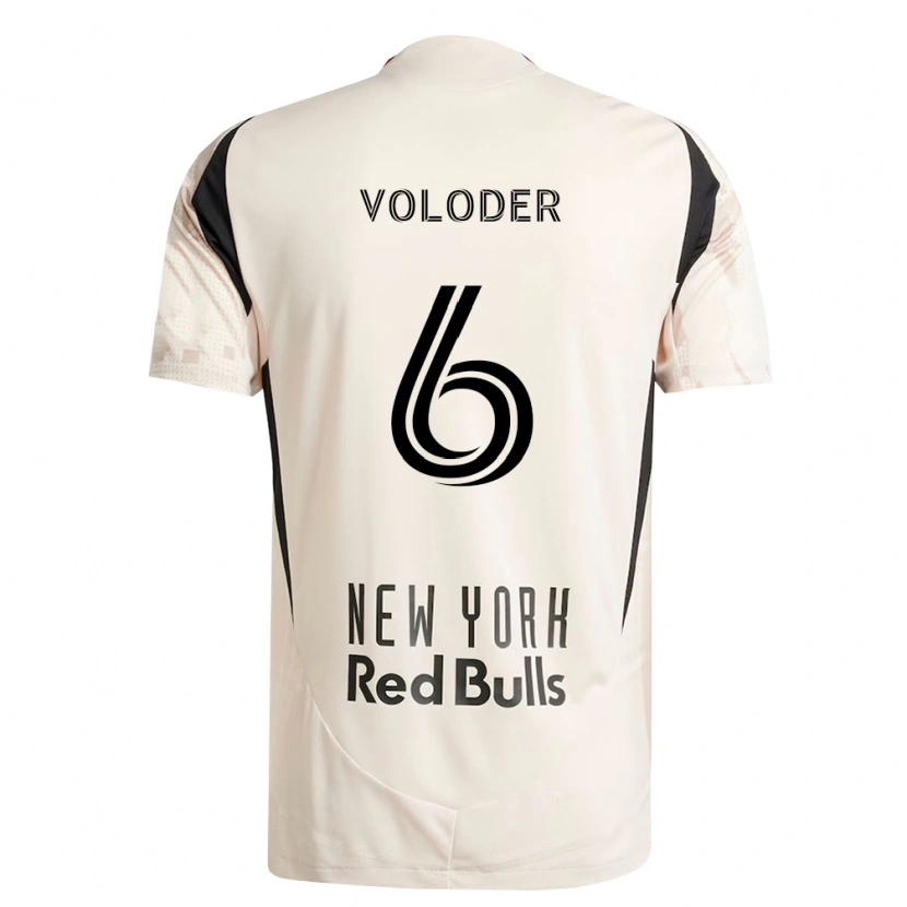 Danxen Donna Maglia Robert Voloder #6 Bianco Sporco Rosso Nero Kit Gara Away 2026/27 Maglietta