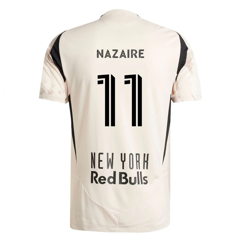 Danxen Donna Maglia Marcus Nazaire #11 Bianco Sporco Rosso Nero Kit Gara Away 2026/27 Maglietta