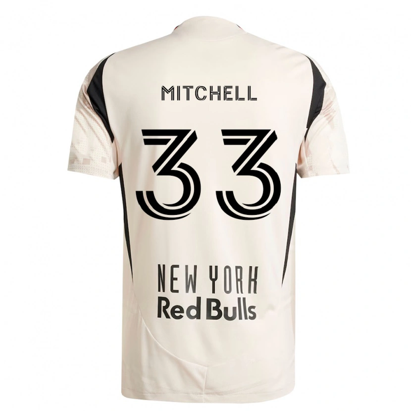 Danxen Donna Maglia Roald Mitchell #33 Bianco Sporco Rosso Nero Kit Gara Away 2026/27 Maglietta