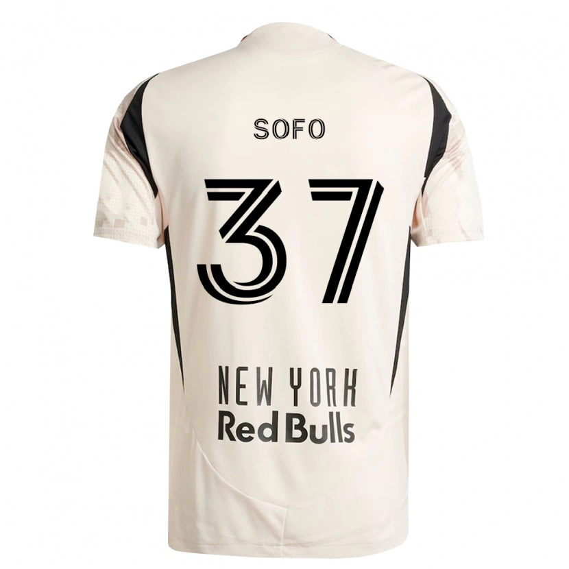 Danxen Donna Maglia Mohammed Sofo #37 Bianco Sporco Rosso Nero Kit Gara Away 2026/27 Maglietta