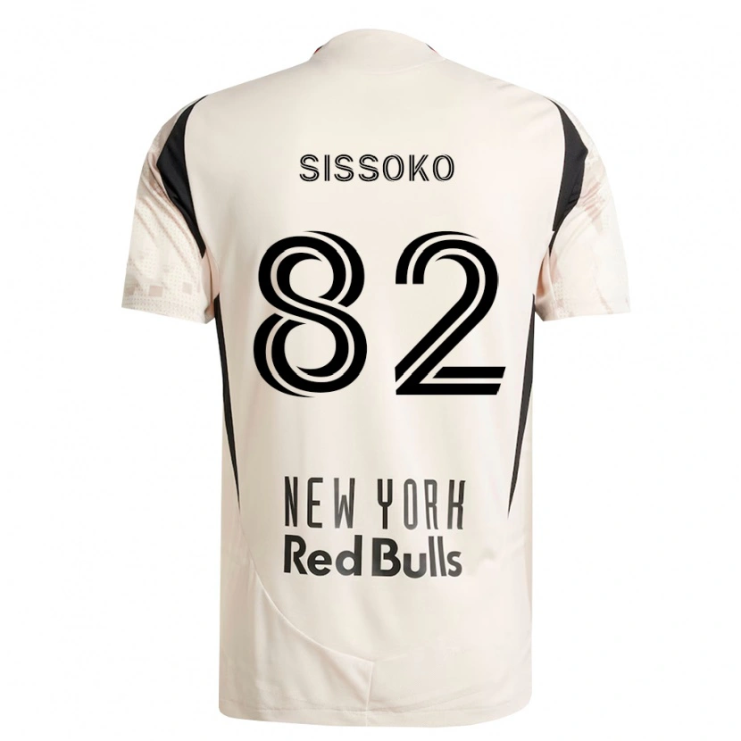 Danxen Donna Maglia Makan Sissoko #82 Bianco Sporco Rosso Nero Kit Gara Away 2026/27 Maglietta