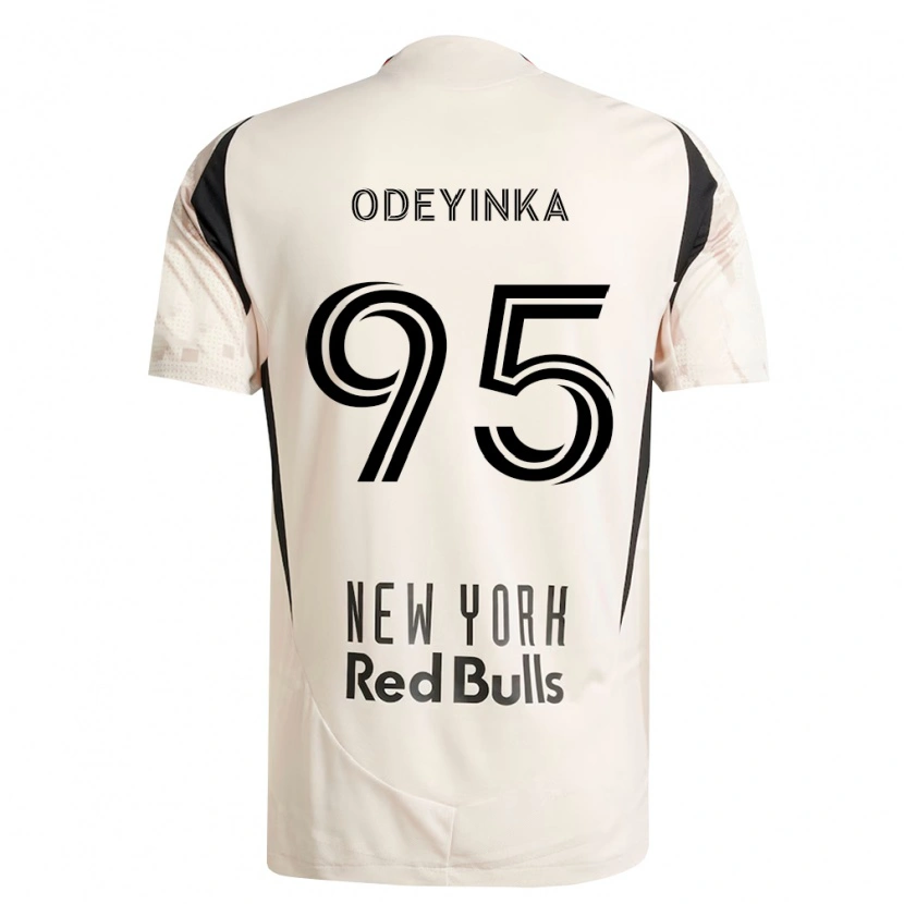 Danxen Donna Maglia Malik Odeyinka #95 Bianco Sporco Rosso Nero Kit Gara Away 2026/27 Maglietta