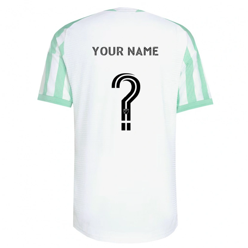 Danxen Donna Maglia Il Tuo Nome #0 Verde Chiaro Nero Bianco Kit Gara Away 2026/27 Maglietta