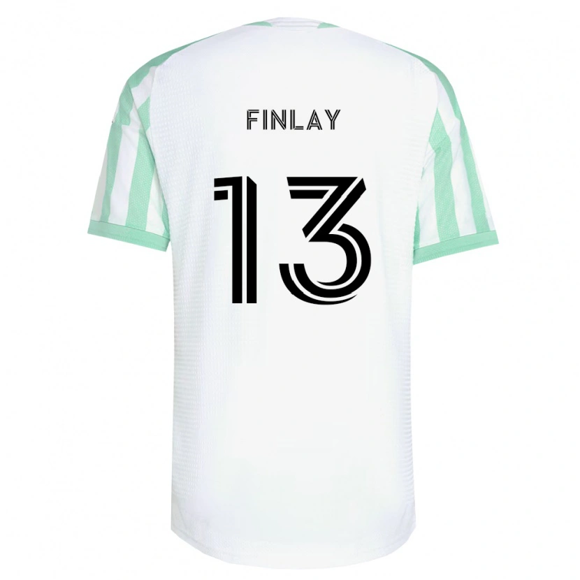 Danxen Donna Maglia Ethan Finlay #13 Verde Chiaro Nero Bianco Kit Gara Away 2026/27 Maglietta