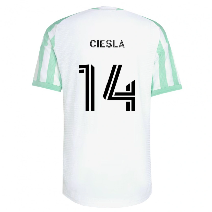 Danxen Donna Maglia Daniel Ciesla #14 Verde Chiaro Nero Bianco Kit Gara Away 2026/27 Maglietta