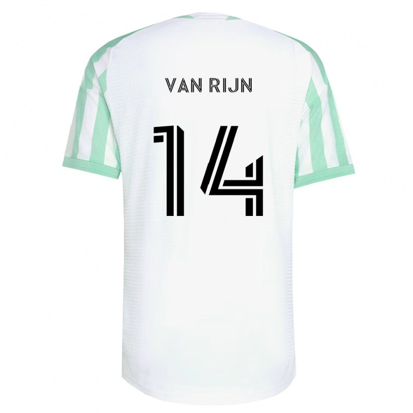 Danxen Donna Maglia Nico Van Rijn #14 Verde Chiaro Nero Bianco Kit Gara Away 2026/27 Maglietta